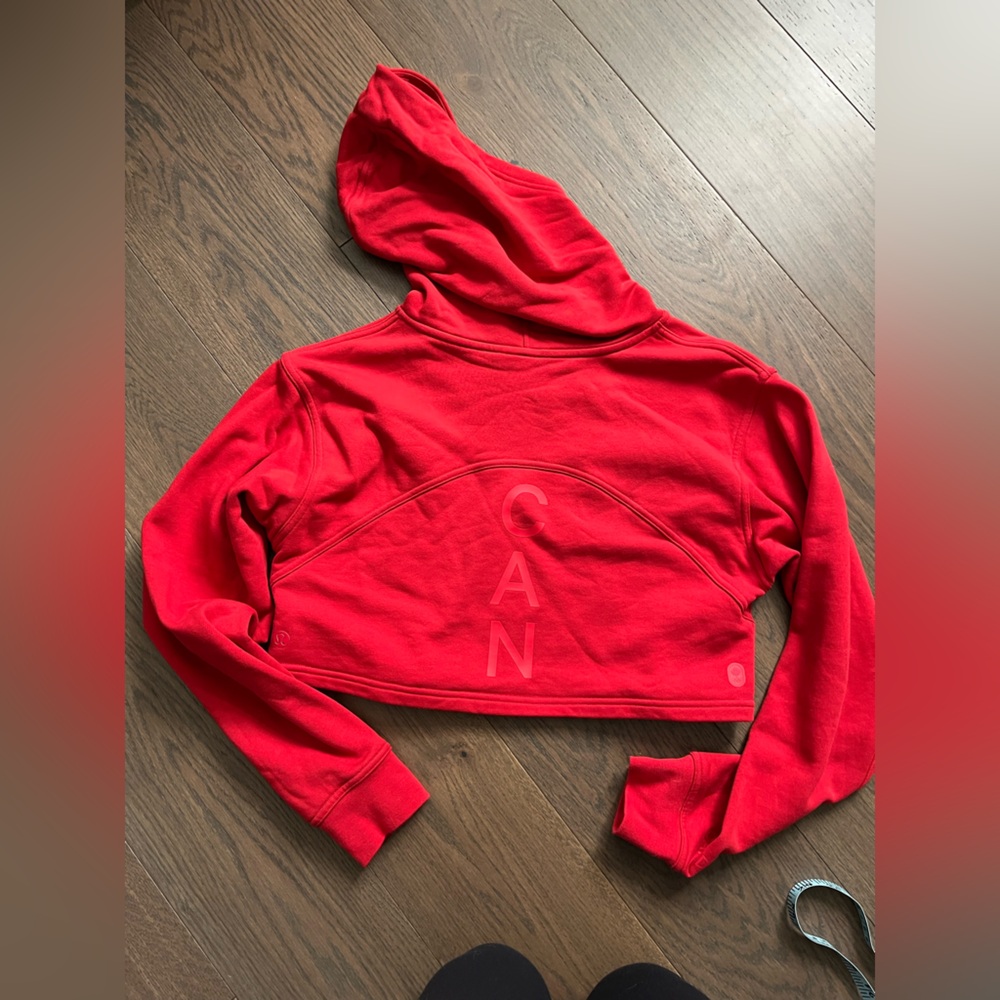 Lululemon All Yours Cropped Hoodie COC Crimson - Picture 8 of 10